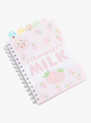 Strawberry Milk Figural Tab Journal