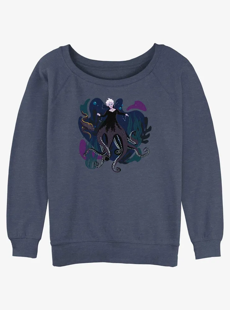 Disney The Little Mermaid Live Action Ursula With Flotsam and Jetsam Womens Slouchy Sweatshirt