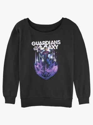 Marvel Guardians of the Galaxy Vol. 3 Star-Lord Dual Blasters Womens Slouchy Sweatshirt