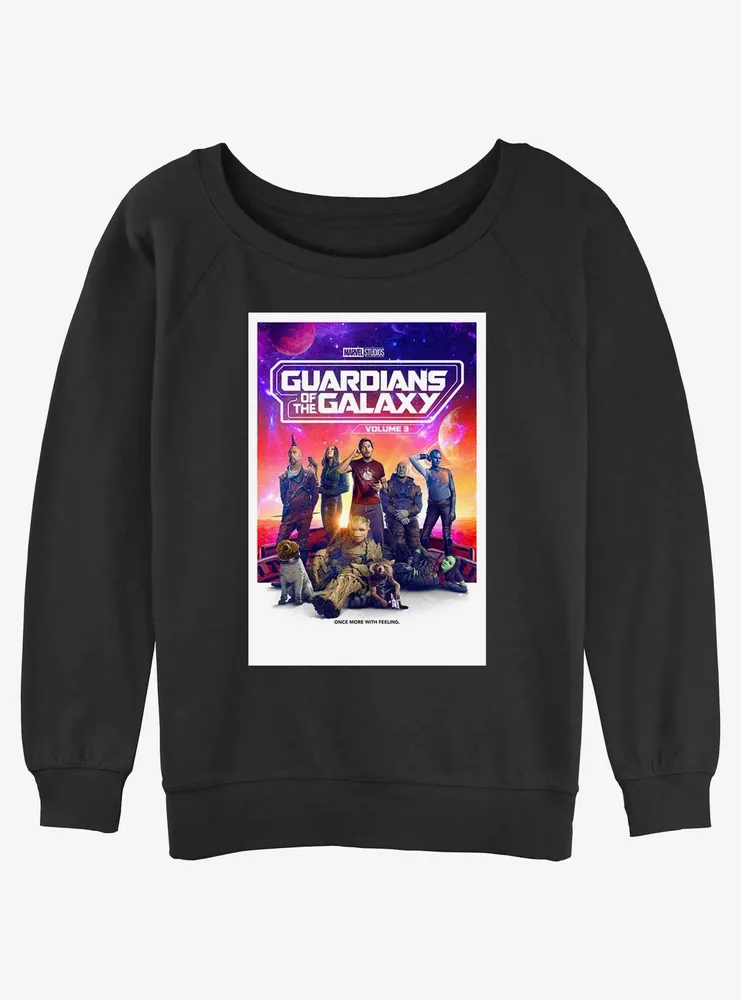 Marvel Guardians of the Galaxy Vol. 3 Universal Family Poster Womens Slouchy Sweatshirt