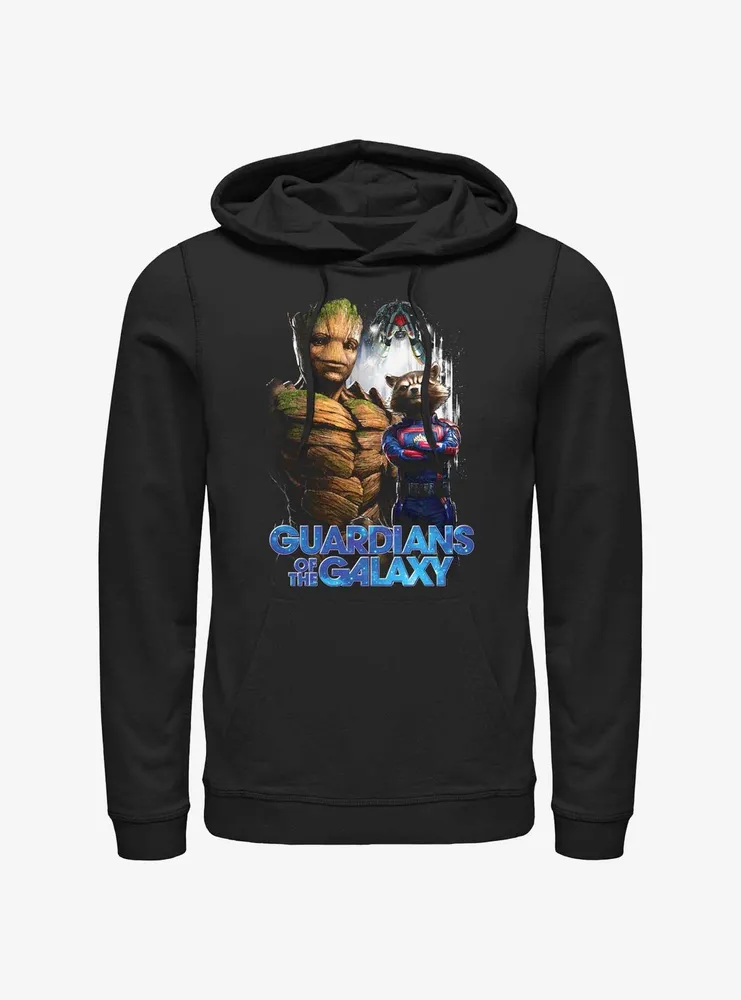 Marvel Guardians of the Galaxy Vol. 3 Duo Team Groot and Rocket Hoodie