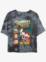 Disney Gravity Falls Trust No One Comic Cover Tie-Dye Womens Crop T-Shirt