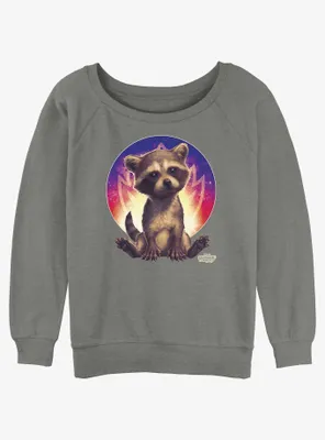 Marvel Guardians of the Galaxy Vol. 3 Baby Rocket Guardian Womens Slouchy Sweatshirt