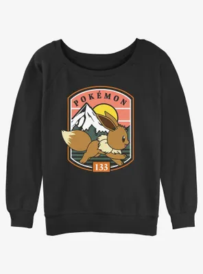 Pokemon Eevee Out For A Run Womens Slouchy Sweatshirt