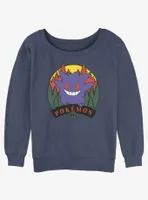 Pokemon Gengar Forest Attack Womens Slouchy Sweatshirt