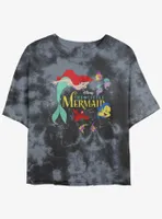 Disney The Little Mermaid Movie Poster Tie-Dye Womens Crop T-Shirt