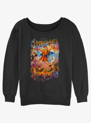 Disney Hercules Movie Poster Womens Slouchy Sweatshirt