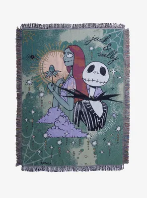 The Nightmare Before Christmas Jack & Sally Tapestry Throw Blanket