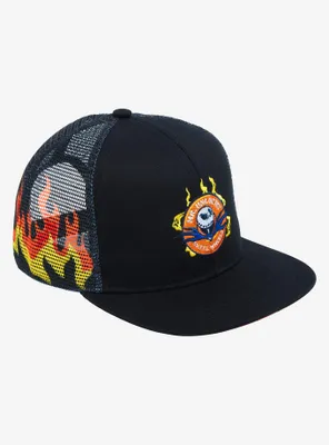 Disney The Nightmare Before Christmas Jack Skellington Skate Wheels Youth Trucker Cap - BoxLunch Exclusive