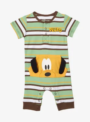 Disney Pluto Striped Pocket Infant One-Piece
