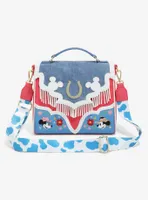 Loungefly Disney Mickey & Minnie Western Denim Crossbody Bag