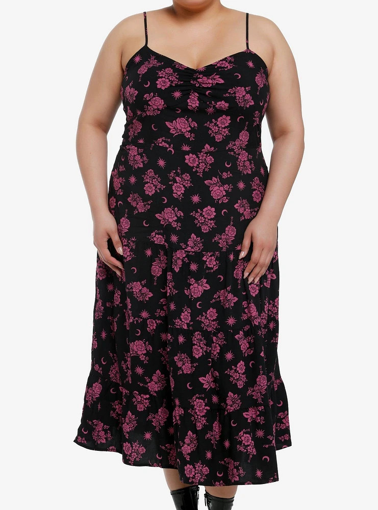 Daisy Street Purple Floral Cami Dress Plus