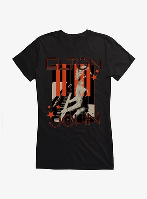 Elton John Rocketman Pianist Girls T-Shirt