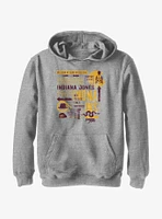 Indiana Jones and the Dial of Destiny Passport Infographic Youth Hoodie