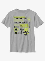 Indiana Jones and the Dial of Destiny Passport Infographic Youth T-Shirt