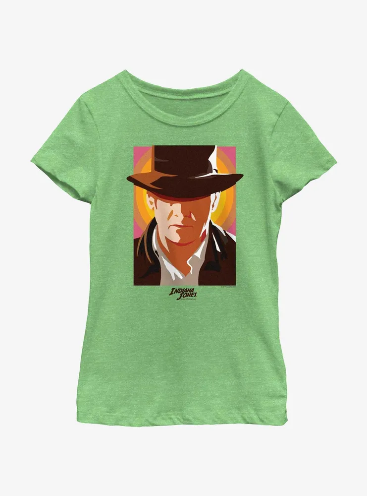 Indiana Jones and the Dial of Destiny Popped Hat Girls Youth T-Shirt