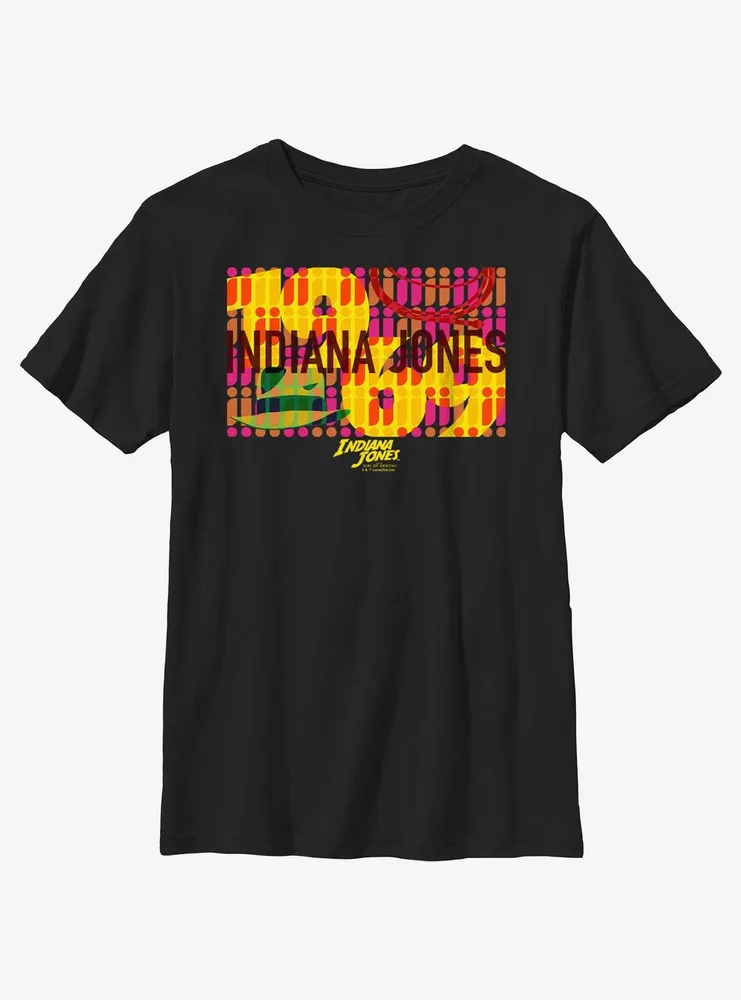 Indiana Jones and the Dial of Destiny Sixties Wallpaper Youth T-Shirt