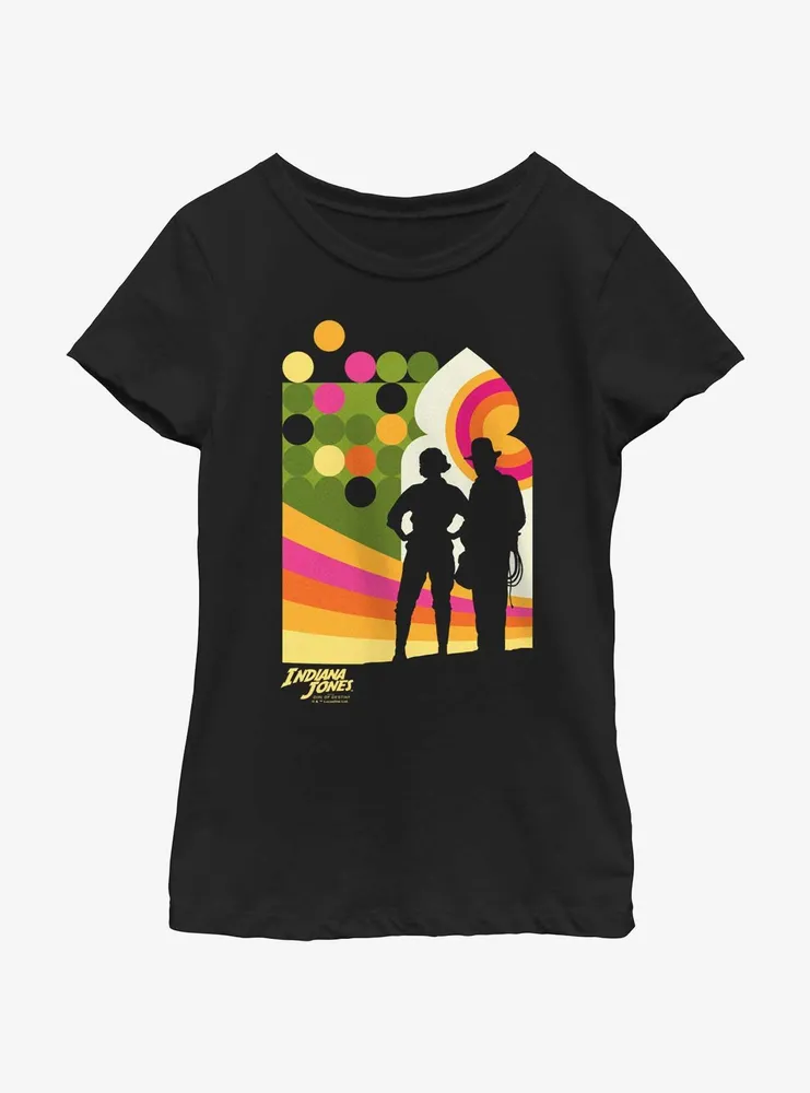 Indiana Jones and the Dial of Destiny Swoosh Duo Girls Youth T-Shirt