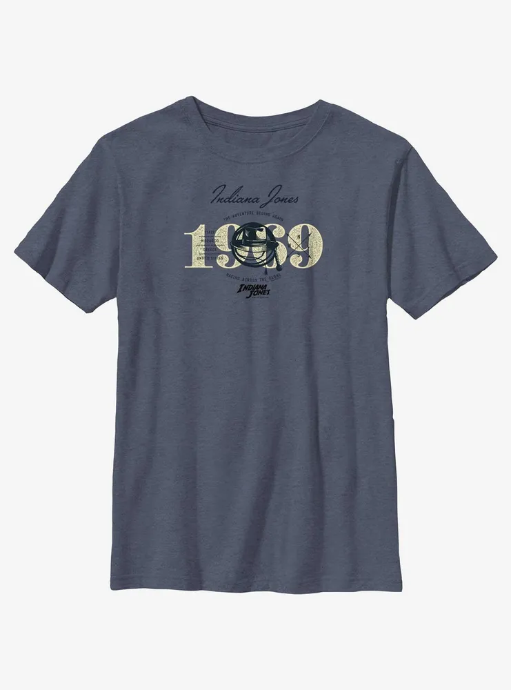 Indiana Jones and the Dial of Destiny 1969 Adventure Begins Again Youth T-Shirt