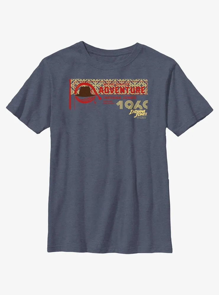 Indiana Jones and the Dial of Destiny Adventure Hat Lasso Youth T-Shirt