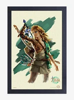 The Legend of Zelda: Tears of the Kingdom Link with Star Warsord Framed Poster