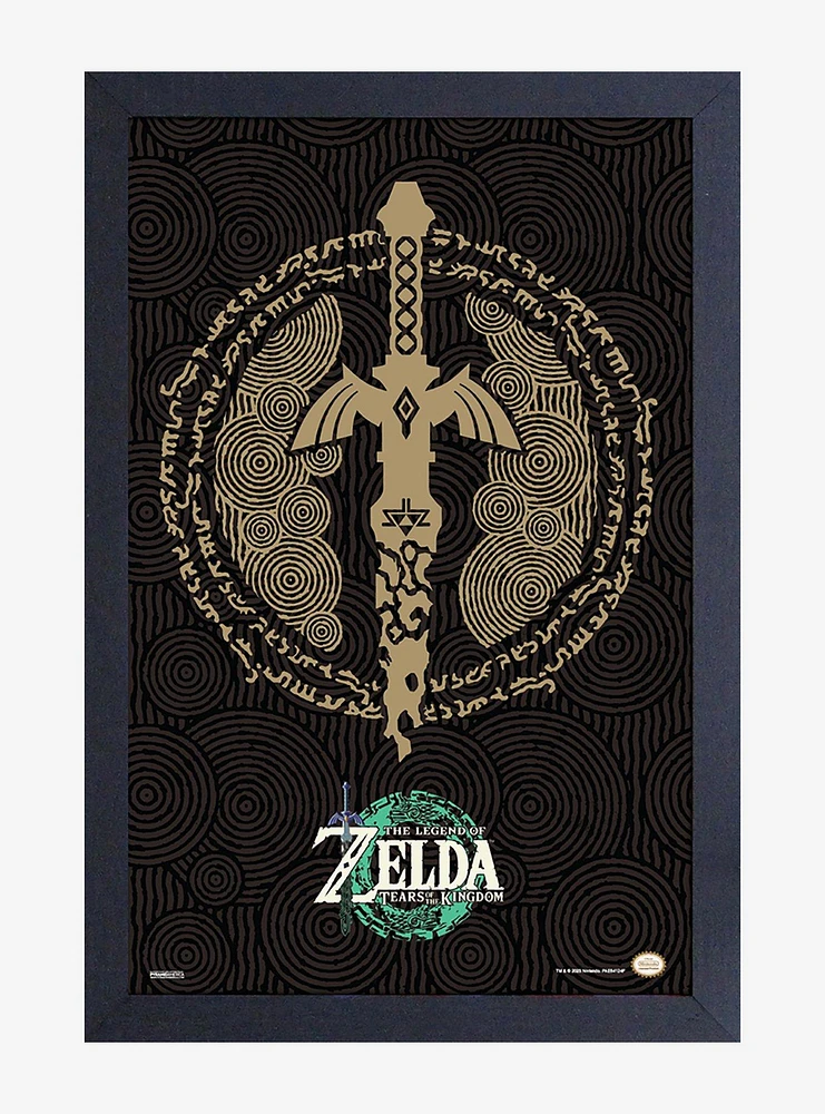 The Legend of Zelda: Tears of the Kingdom Master Star Warsord Framed Poster