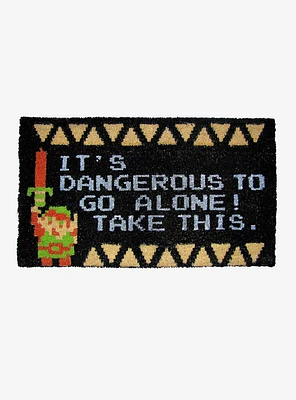 The Legend of Zelda It's Dangerous To Go Alone Doormat