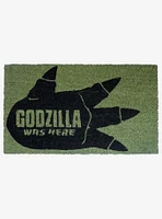 Godzilla Was Here Footprint Doormat