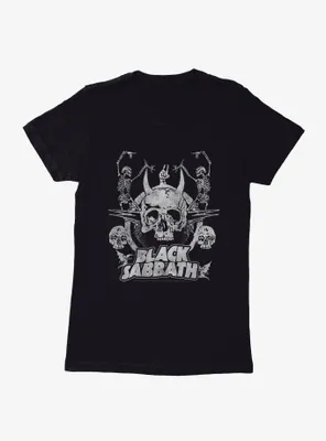 Black Sabbath Dancing Skeletons Womens T-Shirt