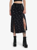 Daisy Street Cherub & Butterfly Slit Midi Skirt