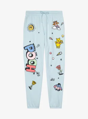 Disney Winnie the Pooh Doodle Icons Allover Print Joggers - BoxLunch Exclusive