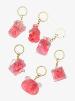 Pink Flower Floating Blind Bag Keychain