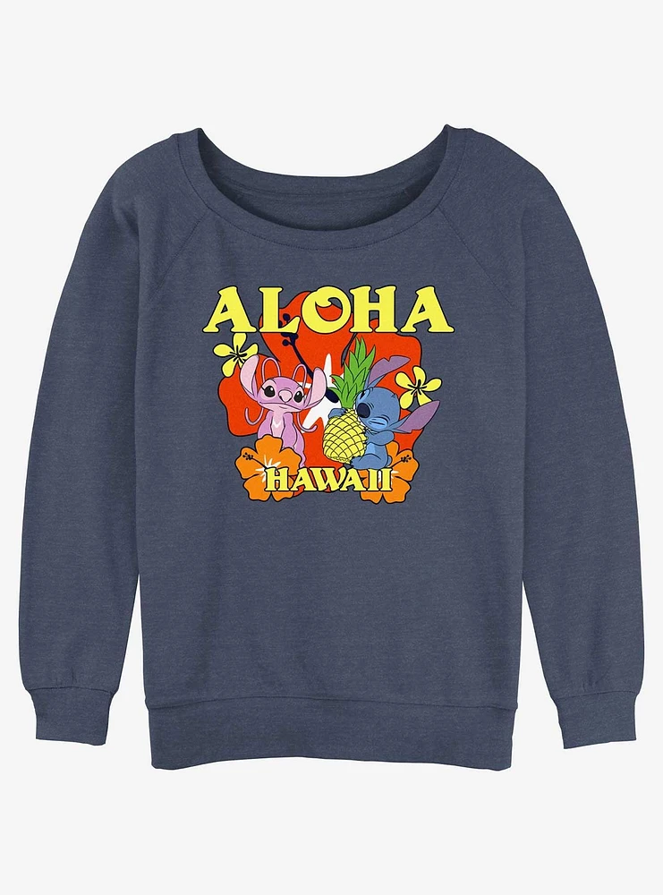 Disney Lilo & Stitch Aloha Angel Girls Slouchy Sweatshirt