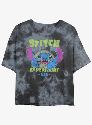Disney Lilo & Stitch Alien Mode Tie-Dye Girls Crop T-Shirt