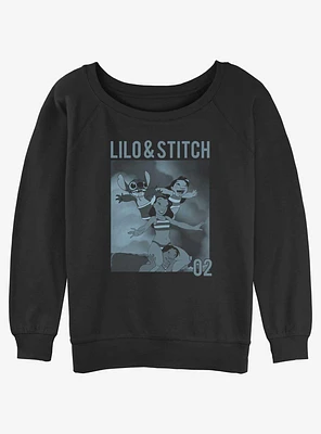 Disney Lilo & Stitch Family Surf Girls Slouchy Sweatshirt