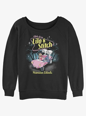 Disney Lilo & Stitch 50's Girls Slouchy Sweatshirt