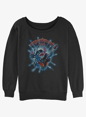 Disney Lilo & Stitch Rock Out Experiment 626 Girls Slouchy Sweatshirt