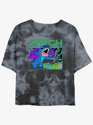 Disney Lilo & Stitch DJ Tie-Dye Girls Crop T-Shirt