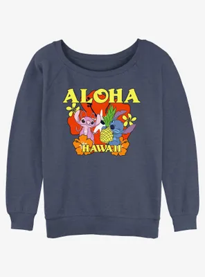 Disney Lilo & Stitch Aloha Angel Womens Slouchy Sweatshirt