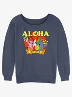 Disney Lilo & Stitch Aloha Angel Womens Slouchy Sweatshirt