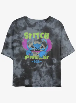Disney Lilo & Stitch Alien Mode Tie-Dye Womens Crop T-Shirt