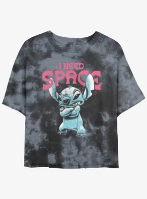 Disney Lilo & Stitch Gimme Space Tie-Dye Womens Crop T-Shirt