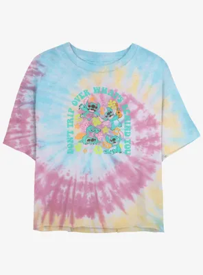 Disney Lilo & Stitch Hippie Tie-Dye Womens Crop T-Shirt