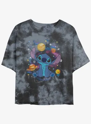 Disney Lilo & Stitch Space Tie-Dye Womens Crop T-Shirt