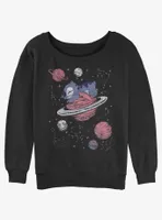 Disney Lilo & Stitch Saturn Snooze Womens Slouchy Sweatshirt