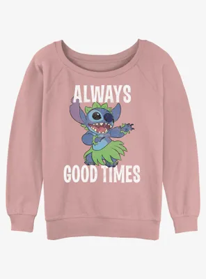Disney Lilo & Stitch Good Time Womens Slouchy Sweatshirt