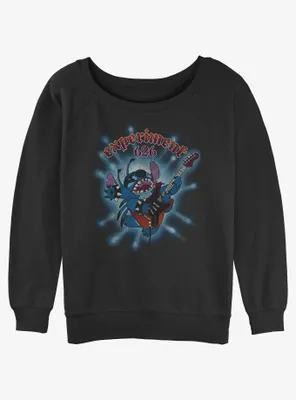 Disney Lilo & Stitch Rock Out Experiment 626 Womens Slouchy Sweatshirt
