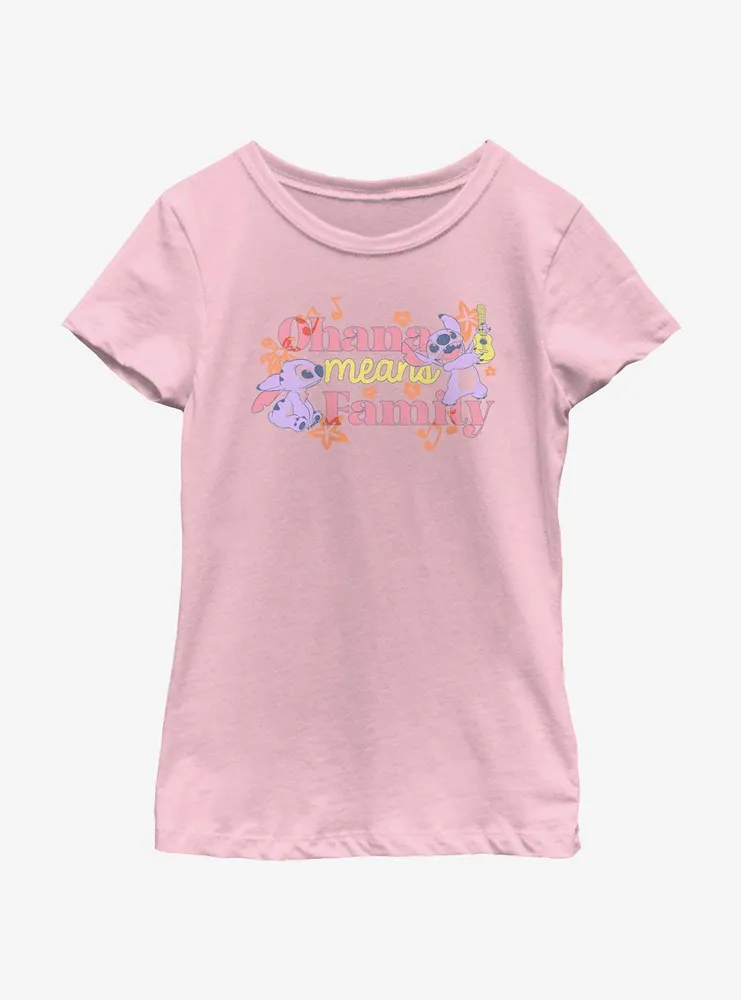 Disney Lilo & Stitch Ohana Means Family Girls Youth T-Shirt