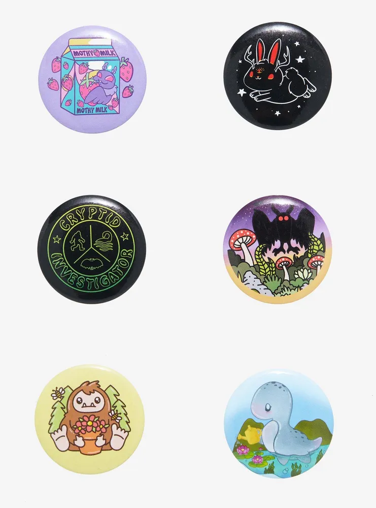 Kawaii Cryptid Button Set