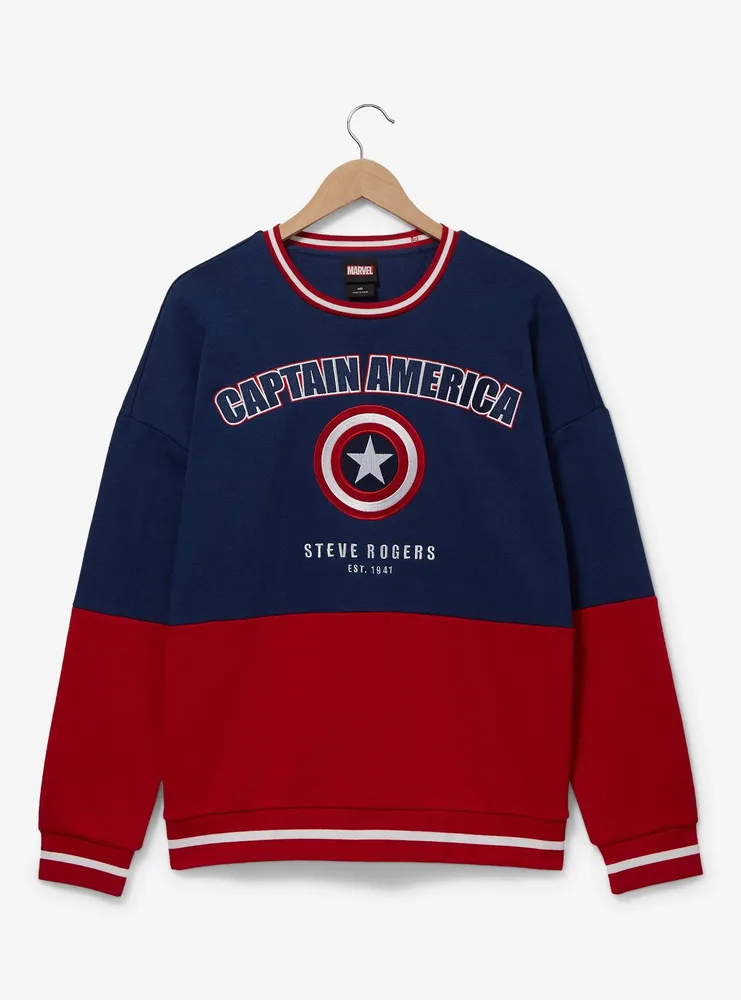 Boxlunch Marvel Captain America Panel Crewneck - BoxLunch Exclusive